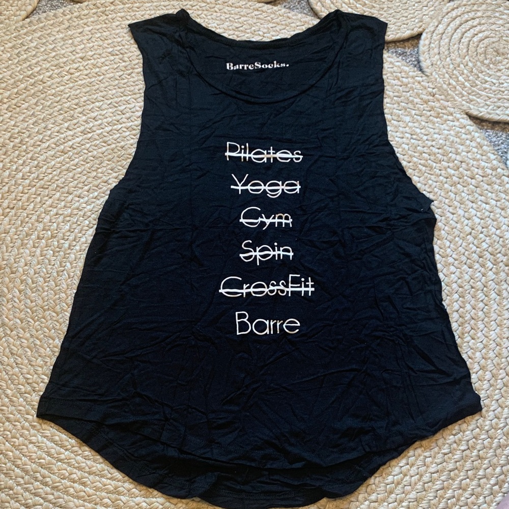 Barre Black Women's Muscle Tee